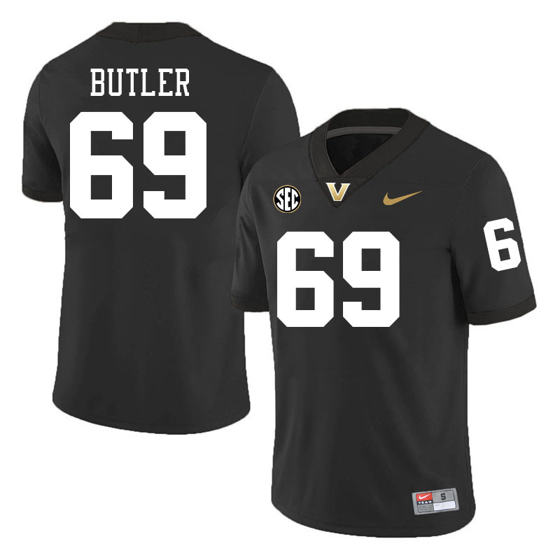 Adam Butler Jersey,Vanderbilt Commodores #69 Adam Butler Football Jersey,Uniforms-Black